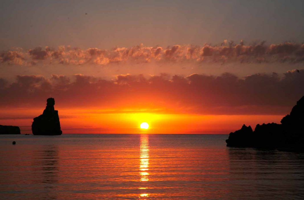 Una de las mejores puestas de sol de Ibiza.