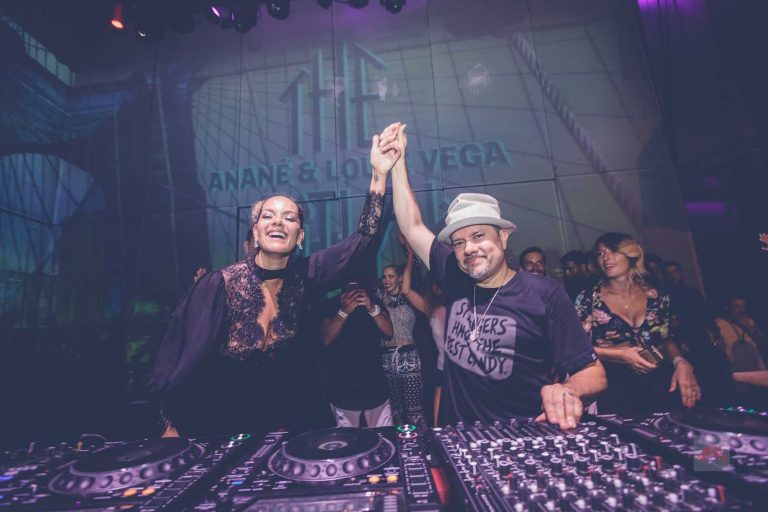 Imagen de archivo de Anané y Louie Vega, que acudieron a la rueda de prensa de presentación de la temporada de Heart Ibiza.